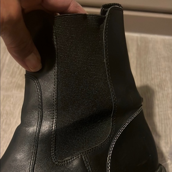 Marc Fisher Black Combat Moto Boots with Chunky Sole - Picture 10 of 11